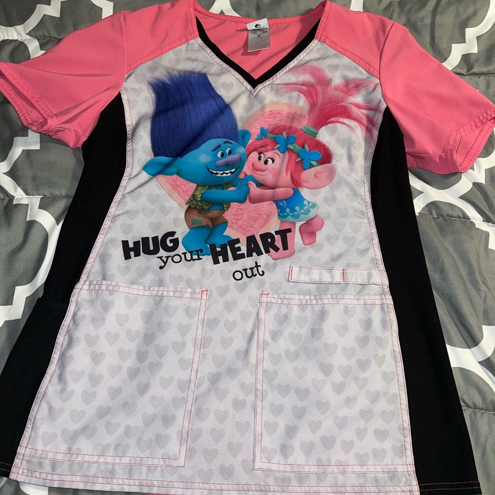 Trolls Scrub Top